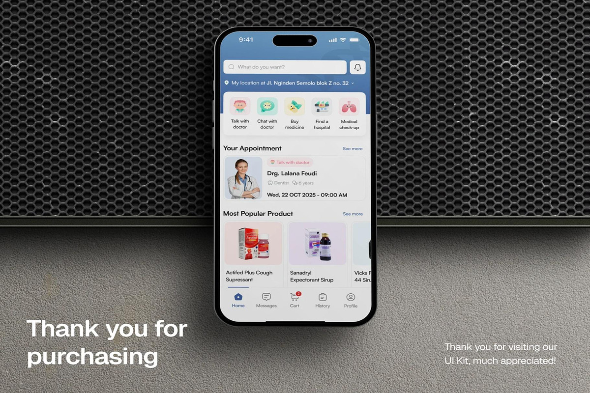 Healthcare Mobile App UI Kit, an UI Kit Template by Creative Perspective (Photo 8 of 8)