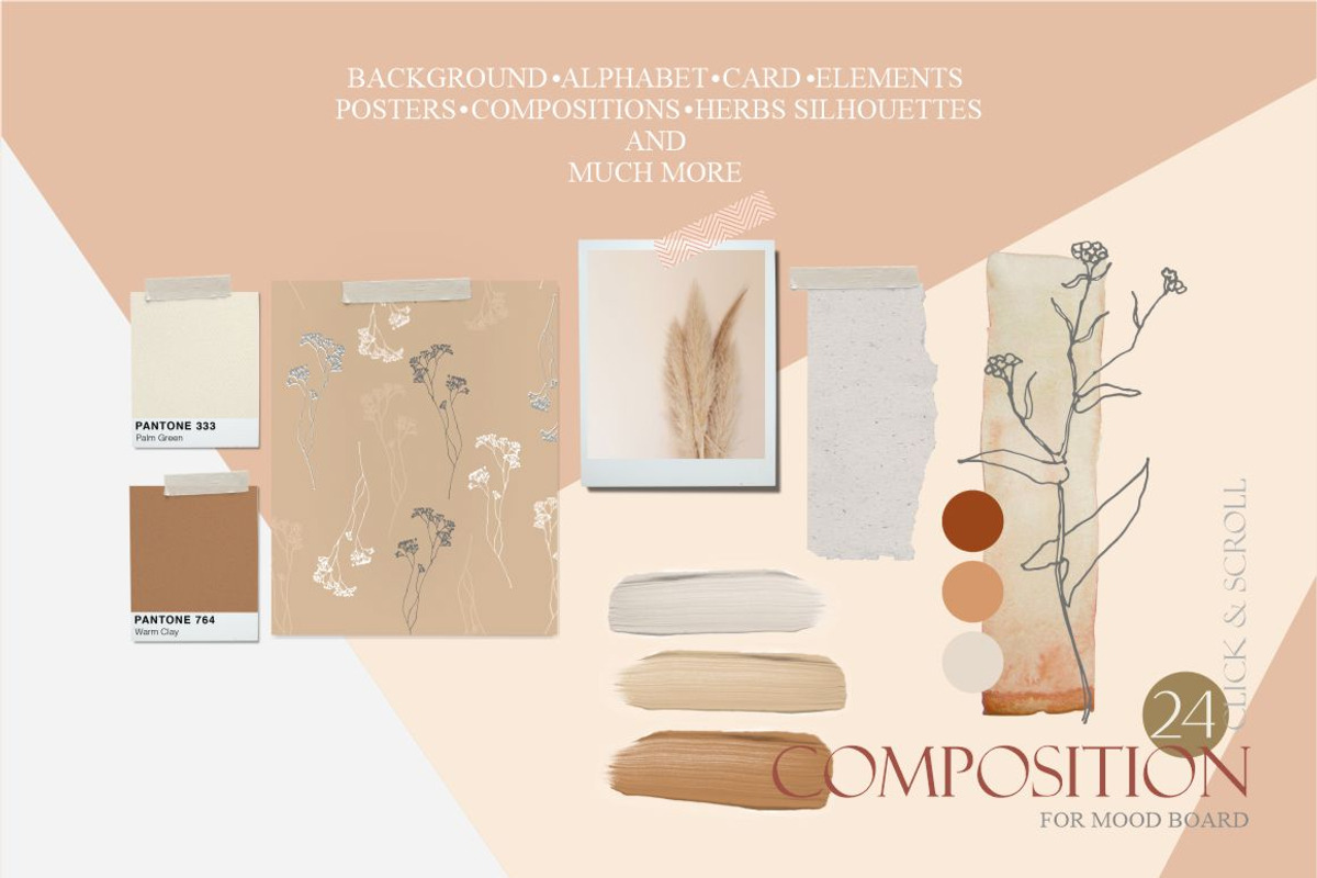 Meadow Grasses & Watercolor Stripes, an Illustration by Collection by VY (Photo 10 of 11)