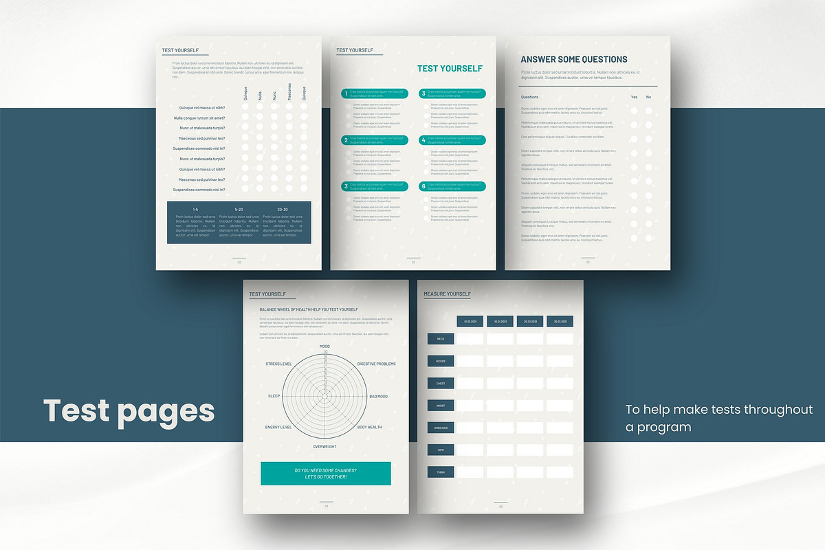 Healthy lifestyle workbook template, a Magazine Template by Handy Template (Photo 16 of 24)