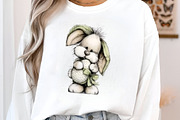 Watercolor easter bunny clipart Png, an Illustration by SinaCreation (Thumbnail 7 of 11)