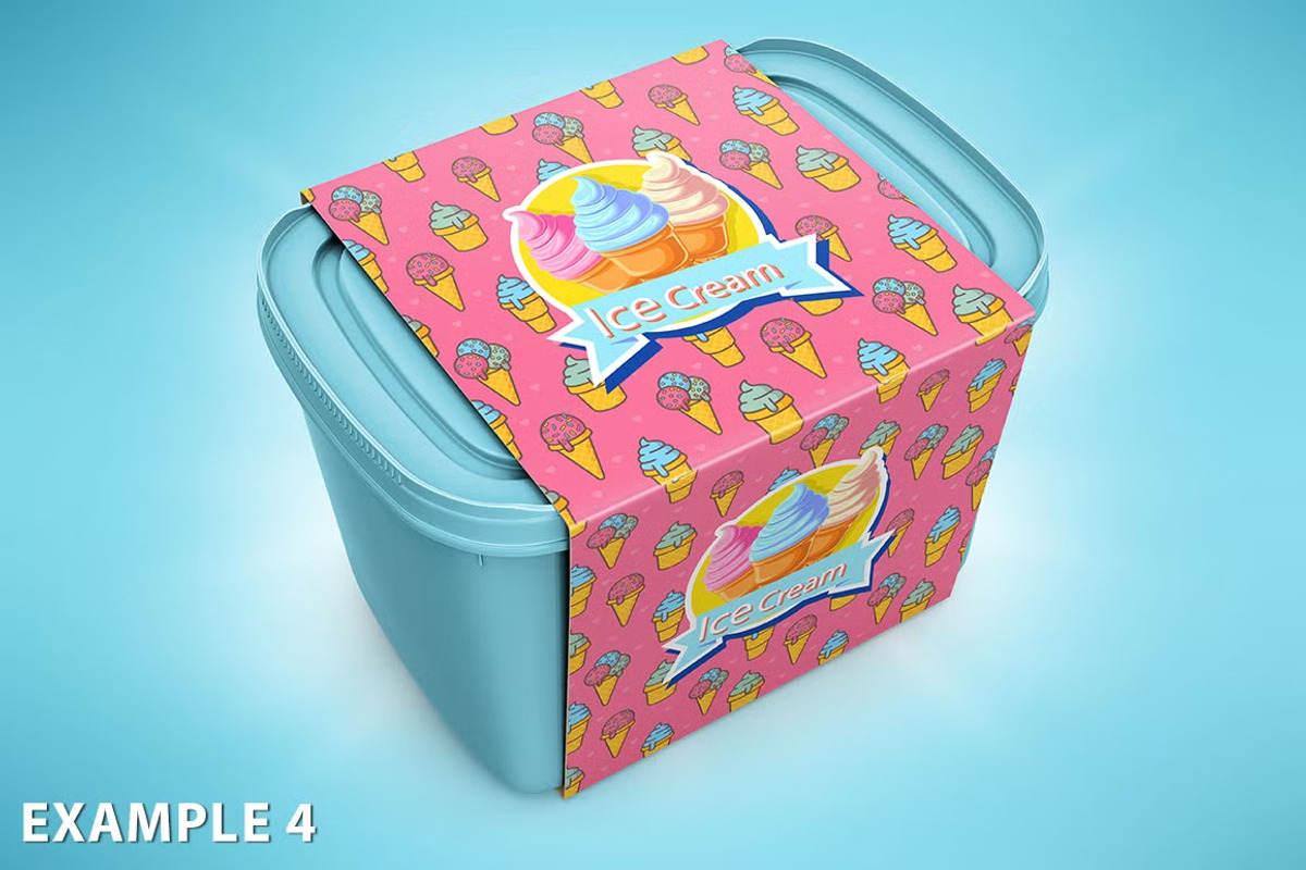 Ice Cream Container Mockup, a Cups & Container Mockup by Bruno's Shop (Photo 8 of 9)
