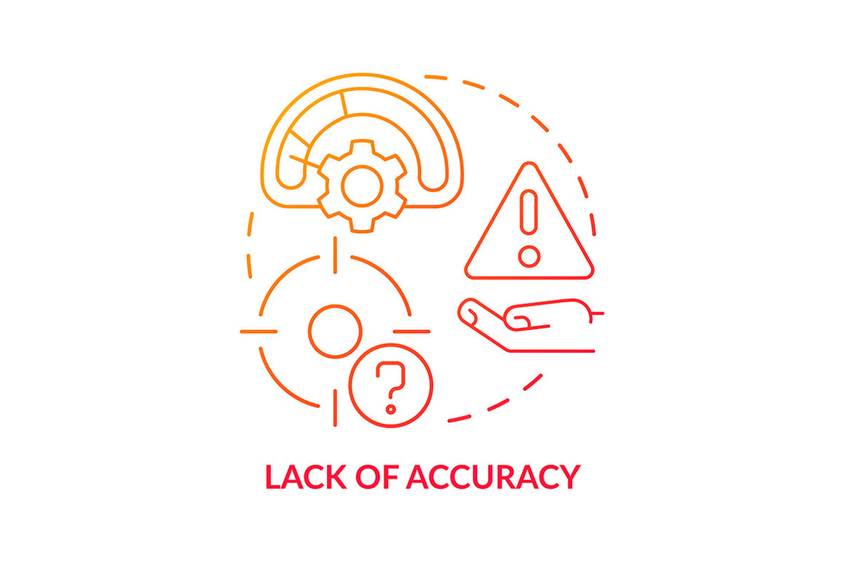 Lack of accuracy red gradient, an Icon by IMG Visuals