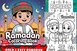 Bold & Easy Ramadan Coloring Book, a Seasonal Illustration by Design Zone