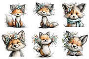 Whimsical Spring Fox Clipart, an Illustration by Dream Creation (Thumbnail 4 of 4)