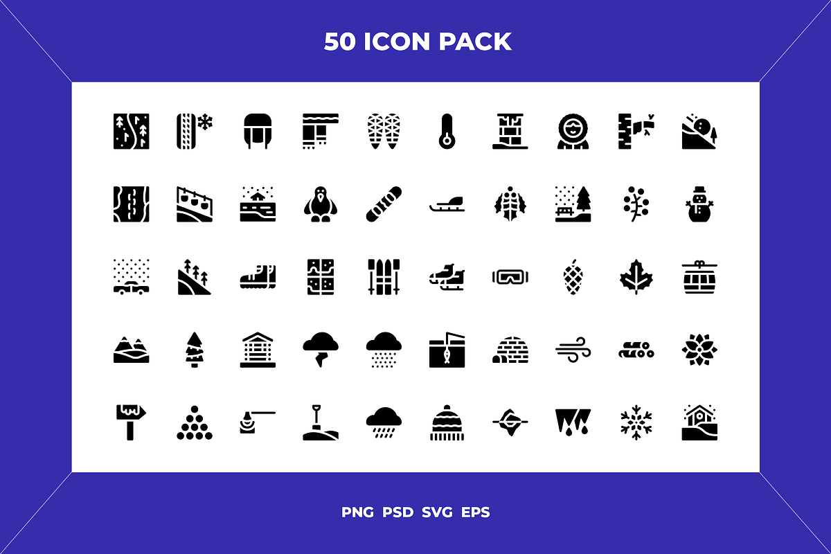Winter nature icons, an Outline Icon by Wencory (Photo 1 of 2)