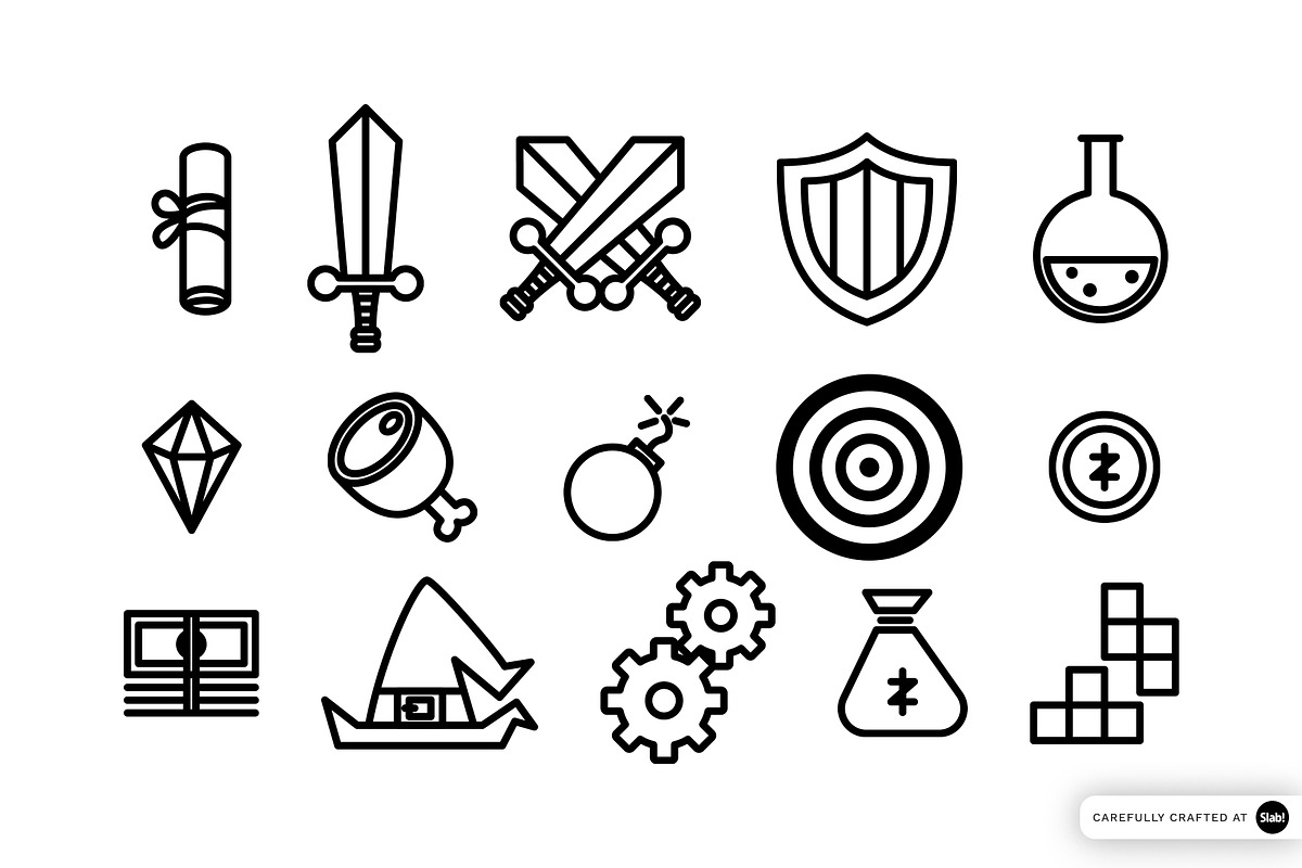 Game Icon Illustration Set – Outline, an Object Graphic by SLAB! Design (Photo 2 of 3)