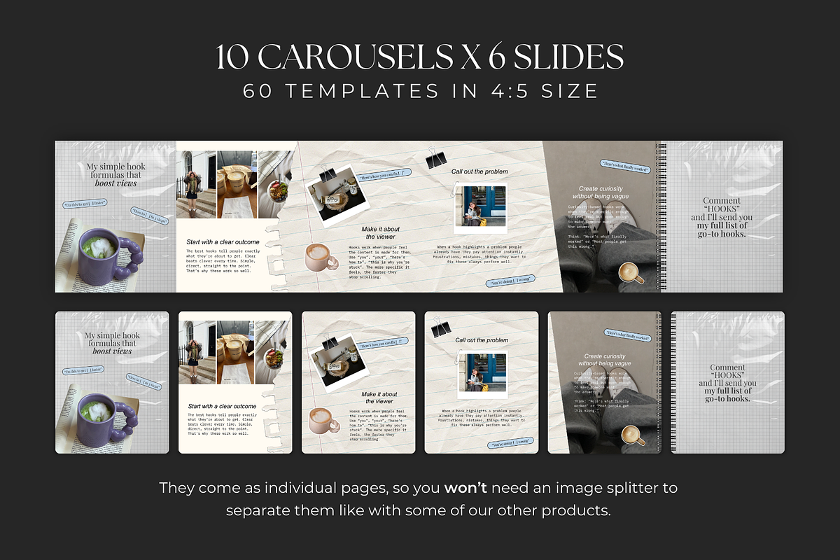 Carousels for Social Media Managers, a Social Media Template by Meraki Templates (Photo 3 of 10)