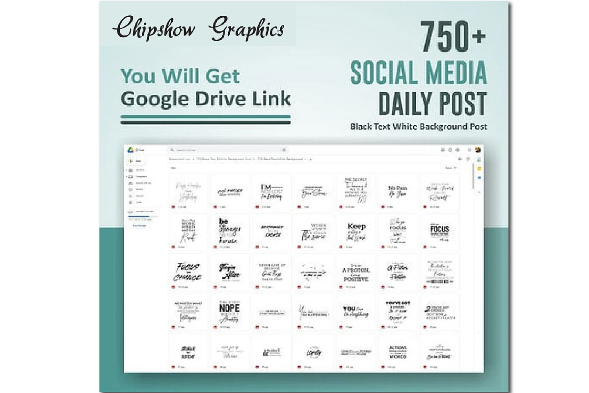 750+ Social Media Daily Post Bundle, an Arts & Entertainment Photo by Chipshpow Graphics (Photo 4 of 5)
