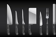 Knife, collection. Meat cutting, a Food Illustration by Foxys Graphic (Thumbnail 3 of 3)