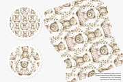 Teddy bear seamless pattern, a Pattern Graphic by Pink Studio Art (Thumbnail 4 of 4)