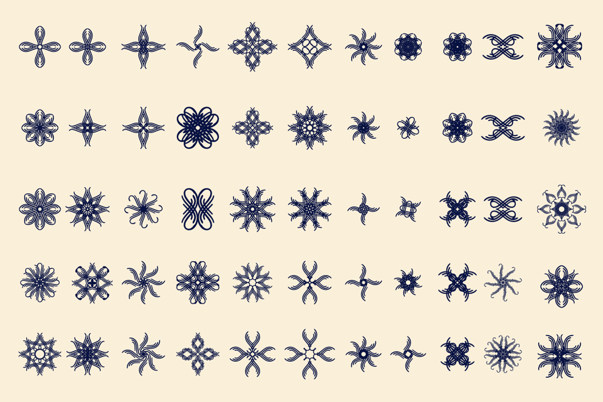 105 Abstract Flower Shapes, a Shape Add-On by SNK's (Photo 2 of 3)