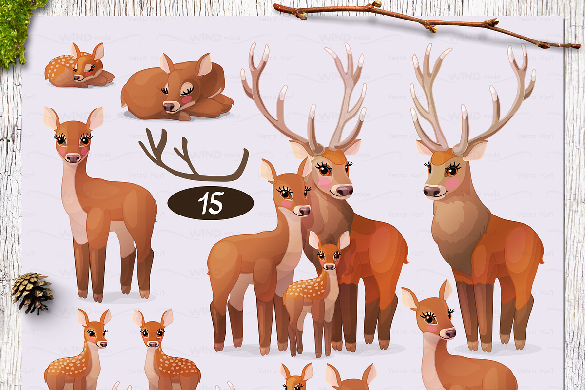vector SET Winter Forest, an Animal Illustration by WINDmade (Photo 8 of 19)