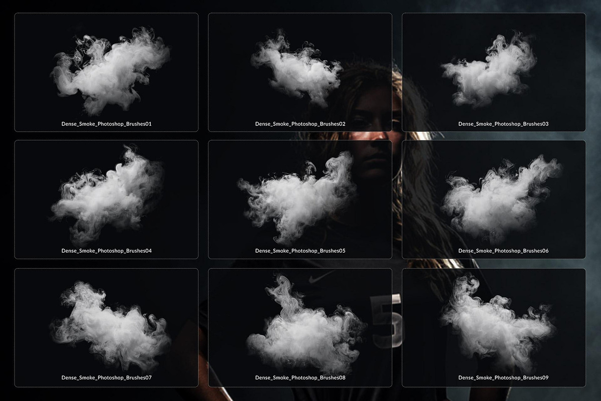 Dense Smoke photoshop brush set, a Brush Add-On by Walllow Creatives (Photo 3 of 4)