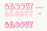 Retro Shadow - Groovy layered font, a Handwritten Font by BitongType (Thumbnail 6 of 8)