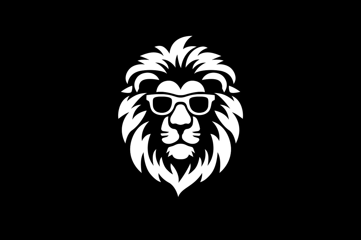Stylish Hipster Lion Logo Sunglasses, a Branding & Logo Template by Signatoro (Photo 4 of 4)