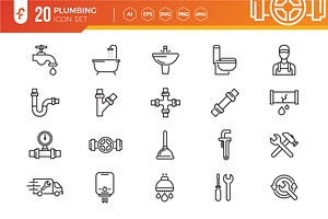 Plumbing Icon Set