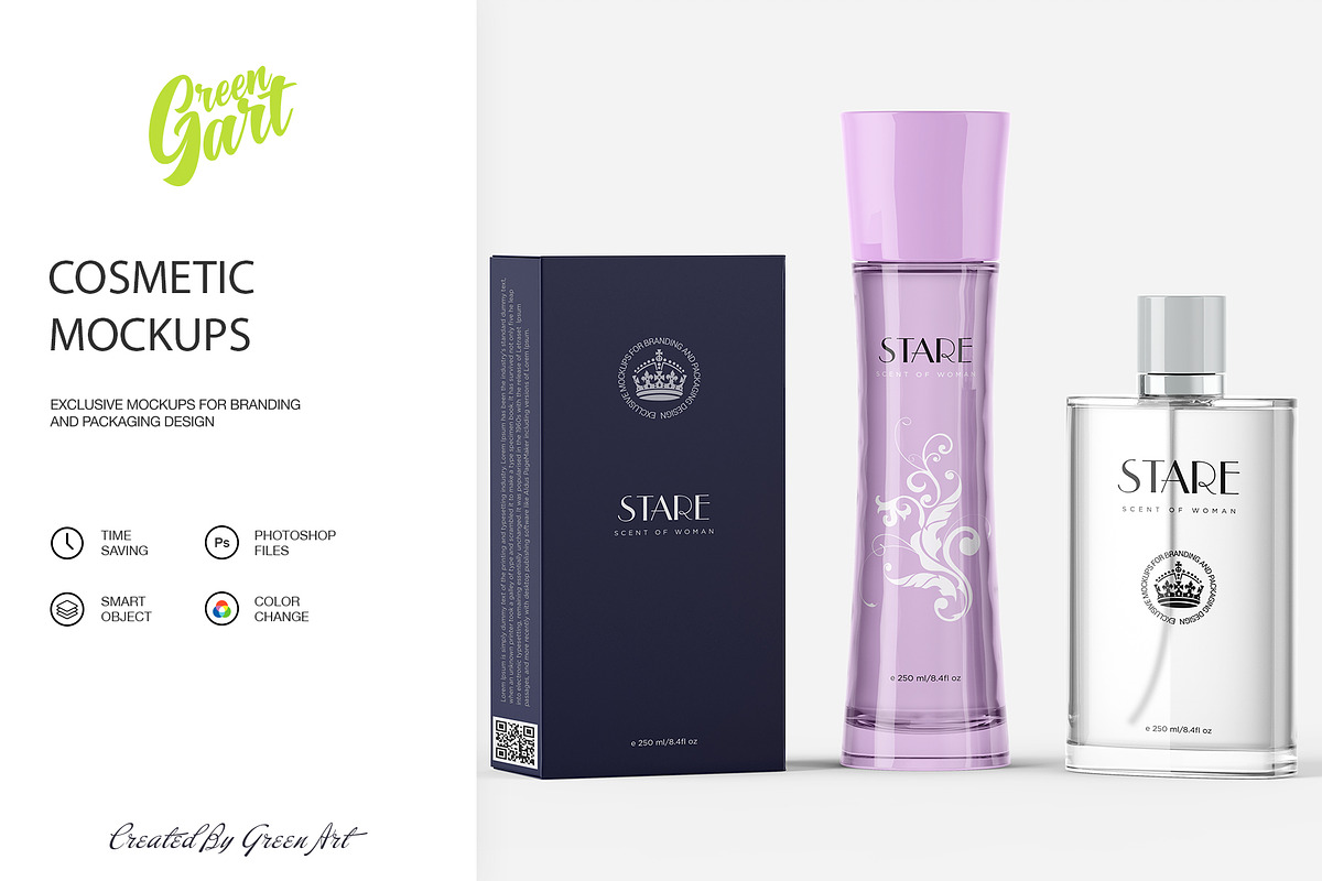 Cosmetics Mock-up, a Packaging Mockup by Green Art (Photo 1 of 9)