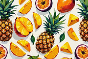 Tropical, Summer Fruit Oil Painting, a Food Illustration by PLUM&FIGS (Thumbnail 12 of 22)