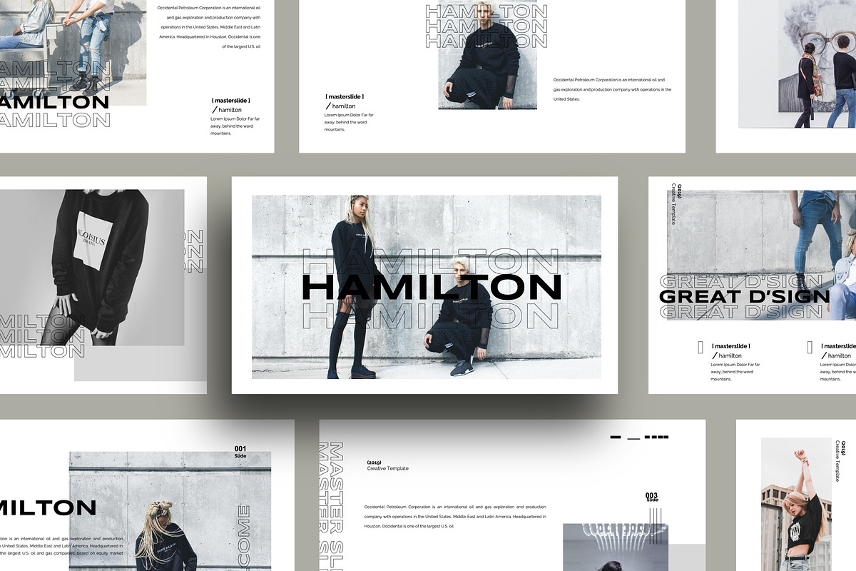 HAMILTON - Google Slide, a Presentation Template by Dirtytemp Studio (Photo 1 of 12)