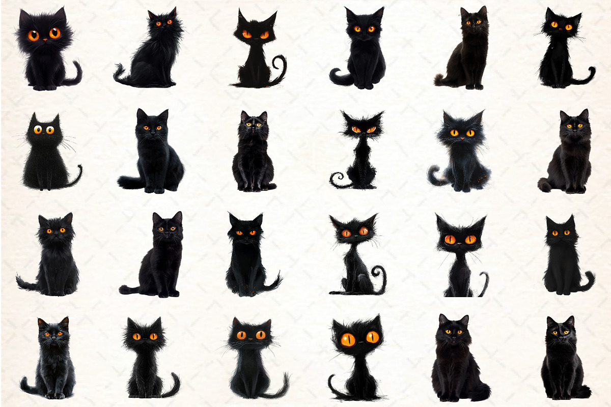 Quirky Funny Black Cat Sublimation, an Illustration by DreamCafeArt (Photo 3 of 3)