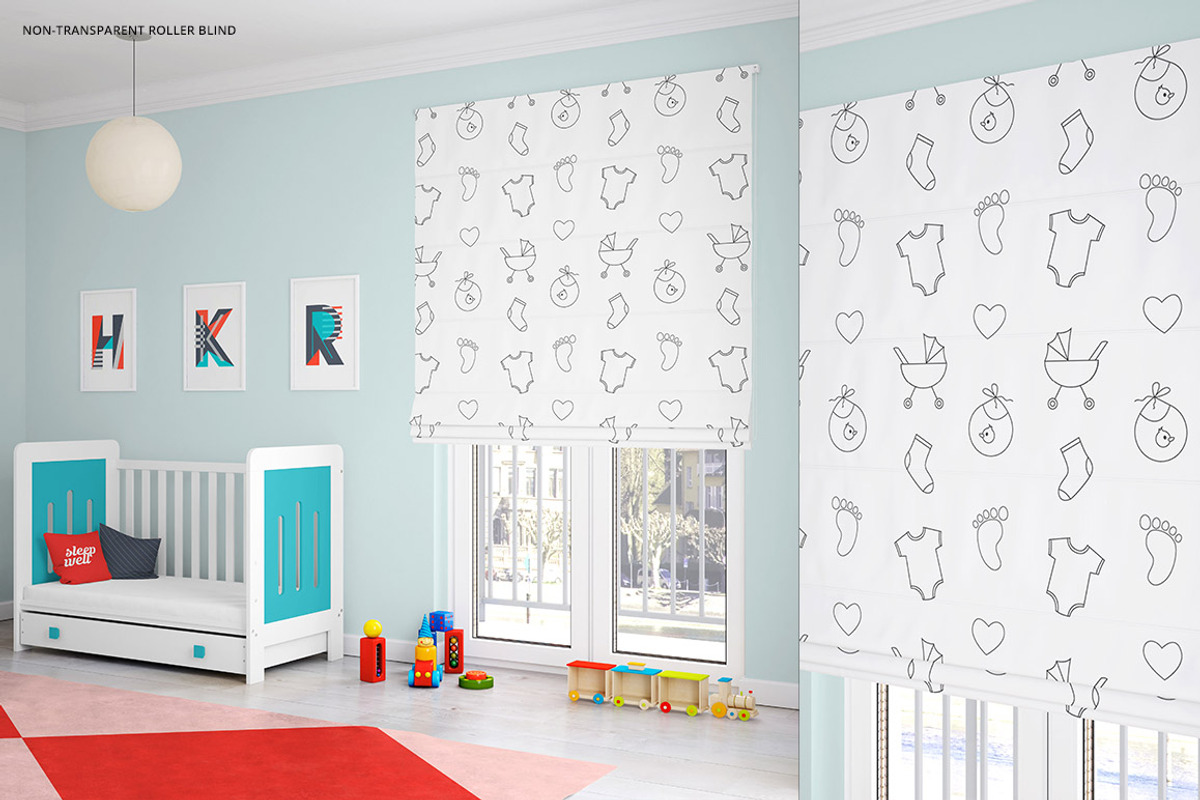 Kids Room Roman Blind Mock-up, a Household Mockup by creatsy2 (Photo 3 of 5)