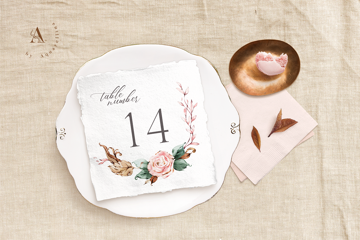 Romantic Fall Wedding Invitations, an Invitation Template by Aquarellina (Photo 7 of 10)