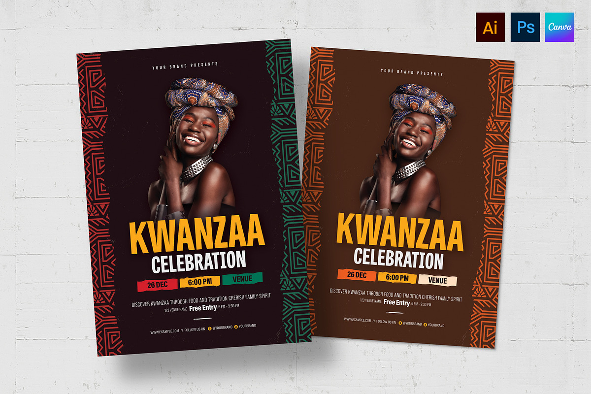 Kwanzaa Flyer Template, a Flyer Template by BrandPacks (Photo 1 of 5)