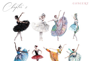 ON POINTE - Watercolor Ballet Set