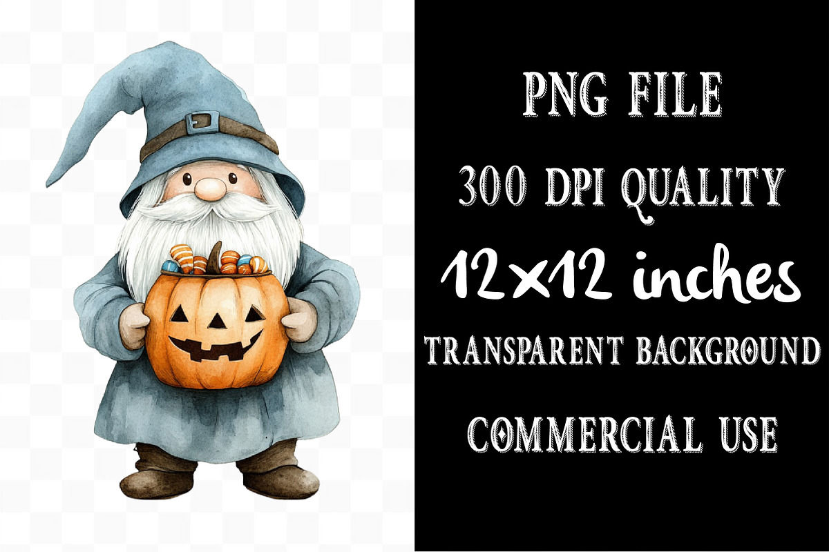 Gnome Holding Pumpkin Clipart, an Illustration by Designking (Photo 4 of 5)