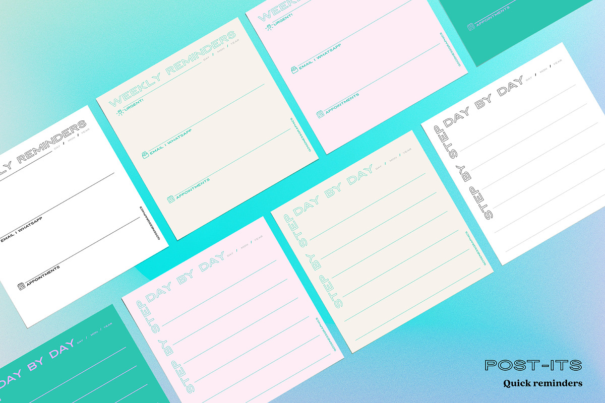 TIME MANAGEMENT_WEEKLY Planner Set, a Stationery Template by GoodNess Graphics (Photo 5 of 8)