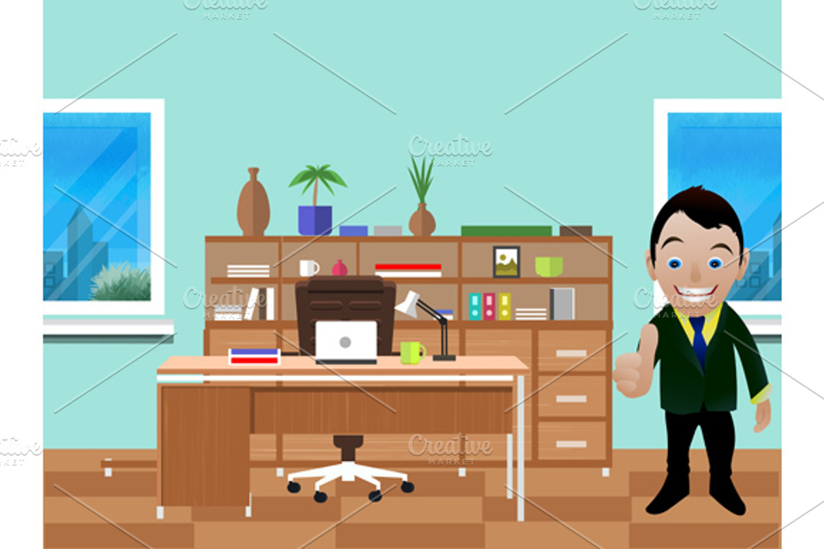 Set Modern Office Interior preview 2
