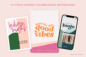 Citrus Color Block Backgrounds