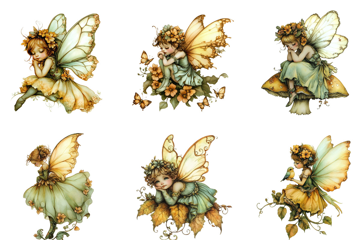 Whimsical Spring Fairy Clipart, an Illustration by Designking (Photo 3 of 5)