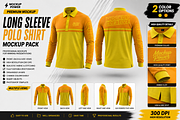 Long Sleeve Polo Shirt Mockup Pack, a Shirt Mockup by Mockup Power (Thumbnail 4 of 4)