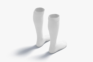 White Knee High Socks 3D Model