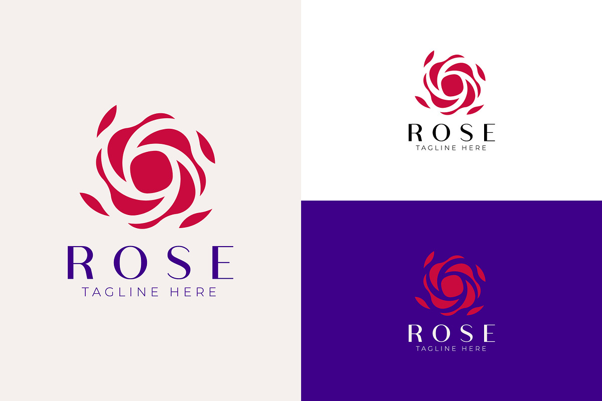 Elegant Modern Rose Logo Florist, a Branding & Logo Template by Signatoro