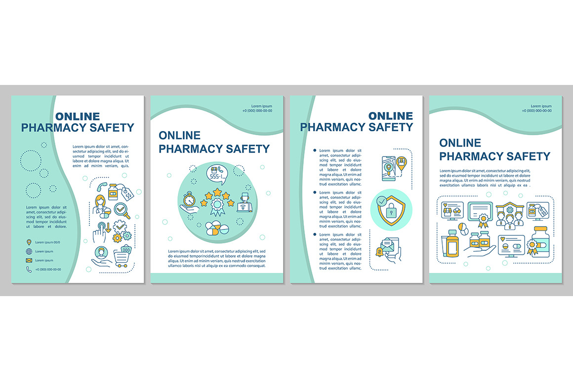 Online Pharmacy Brochure Template by Img Visuals  Creative Market