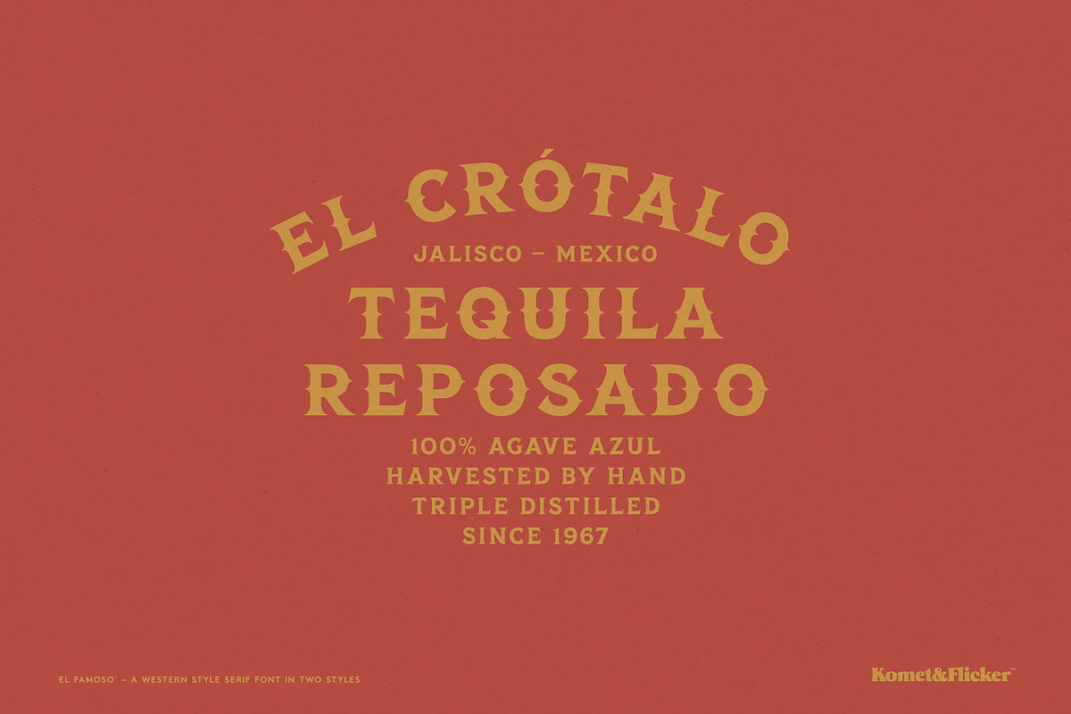El Famoso - A Western Style Font, a Serif Font by Komet & Flicker (Photo 2 of 12)