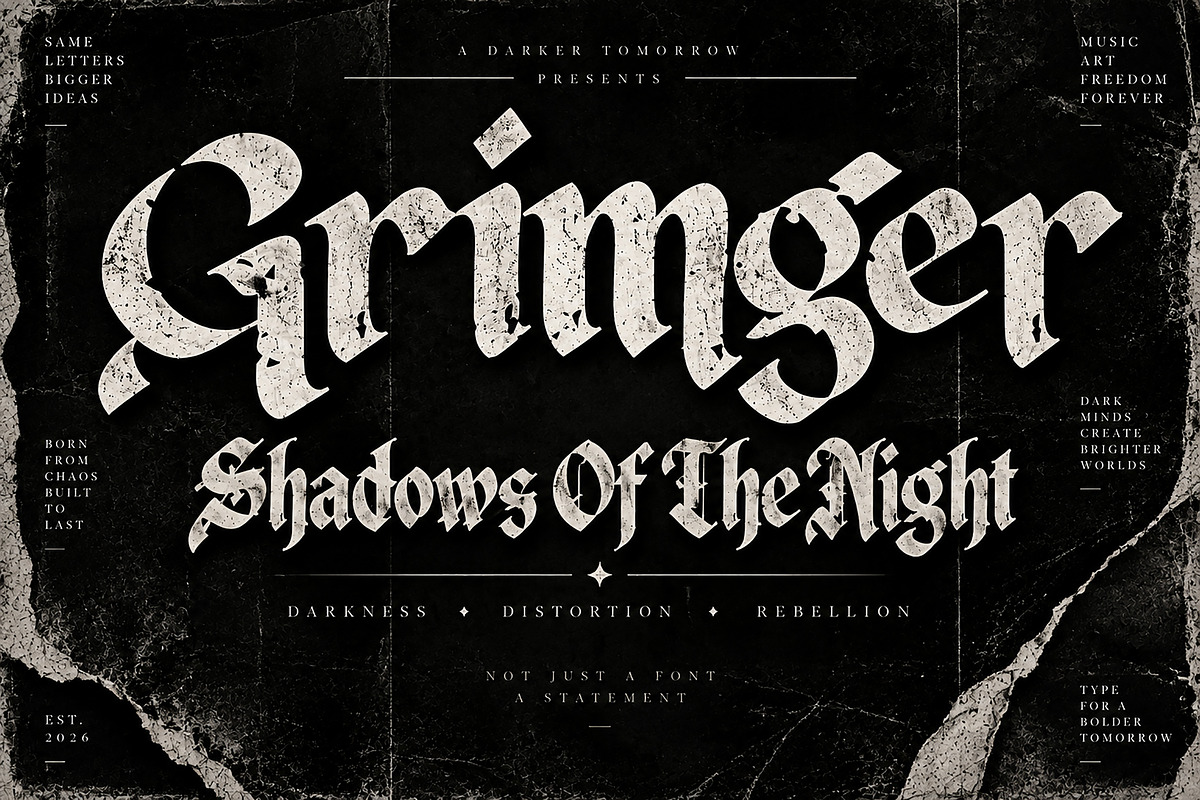 Grimger, a Blackletter Font by Wow Magic (Photo 5 of 5)