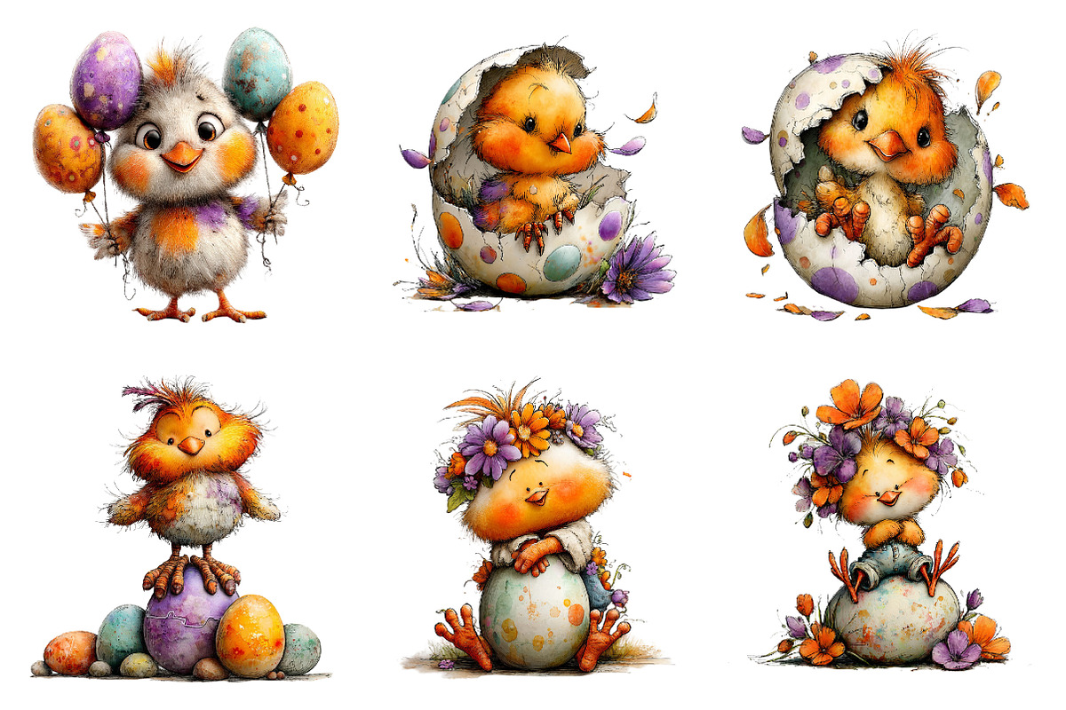 Whimsical Baby Farm Easter Clipart, an Illustration by SinaCreation (Photo 3 of 11)