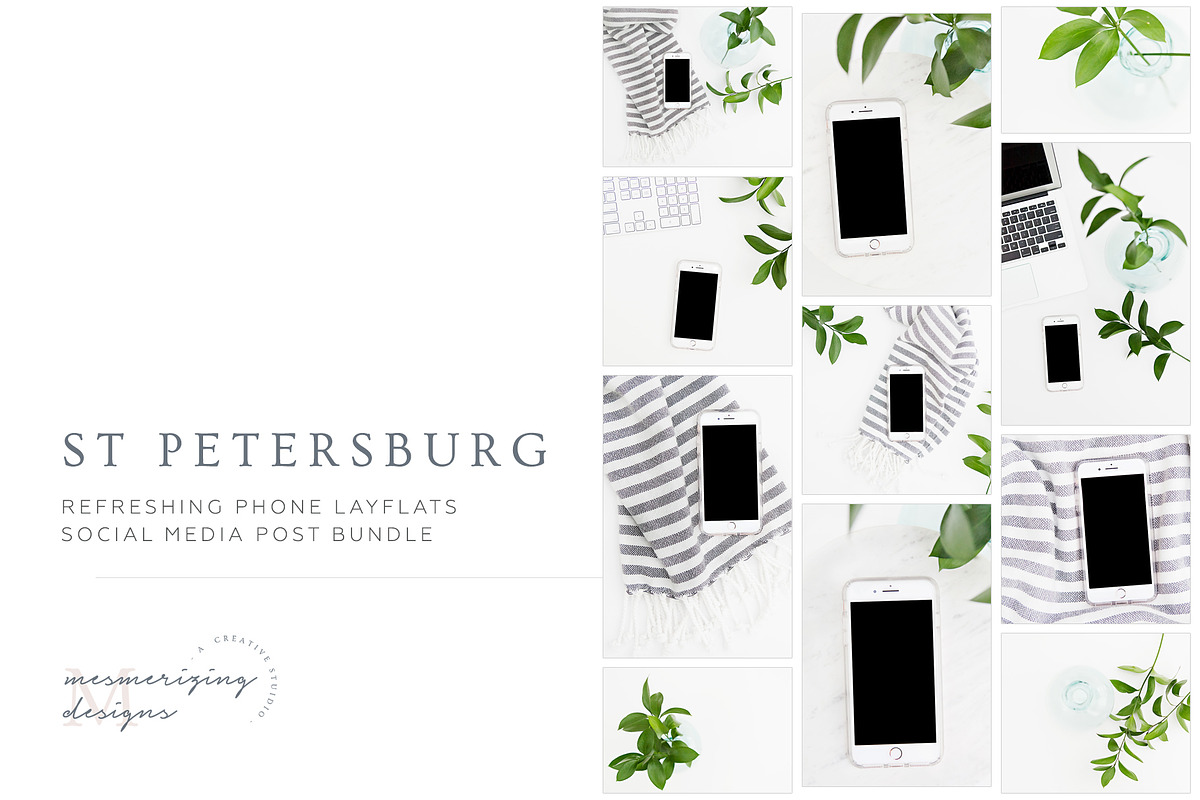 SIMPLE FRESH PHONE MOCKUPS, a Product Mockup by Mesmerizing Designs (Photo 1 of 6)