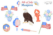 4th of July Mahjong cocktails, a Decorative Illustration by TheHappyGiftArt (Thumbnail 2 of 10)