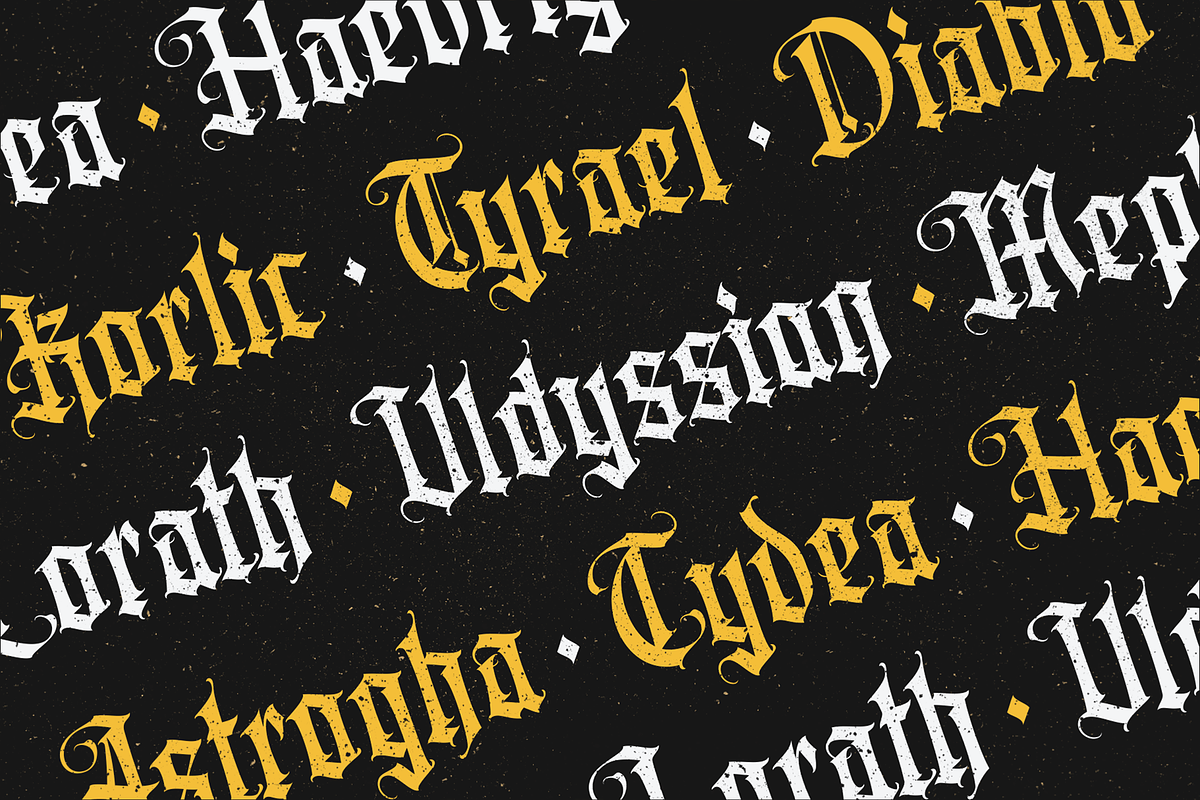Aortascarta, a Blackletter Font by ilhamtaro (Photo 4 of 13)