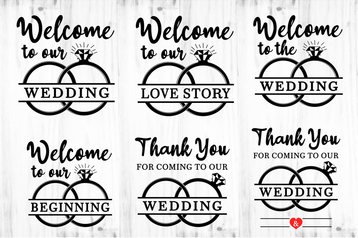Wedding SVG Bundle, Wedding Sign SVG, an Object Graphic by D2PUTRI (Photo 23 of 31)