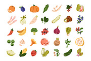 Fruits & vegetables. Food icons set, a Food Illustration by Good Studio (Thumbnail 4 of 4)