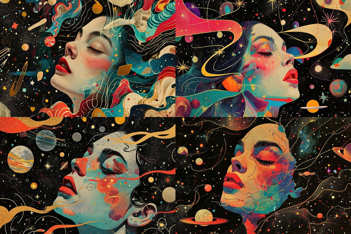 16 Celestial Dreamscape Illustration, a Person Illustration by HipFonts (Photo 4 of 5)