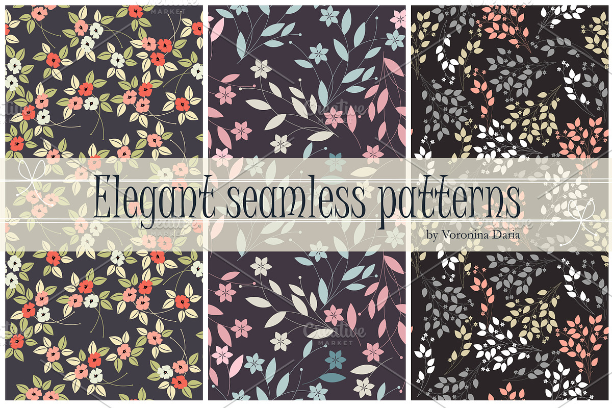 8 Elegant seamless patterns, a Pattern Graphic by Daria Maier (Photo 3 of 5)