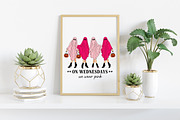 On Wednesdays We Wear Pink Ghost PNG, an Illustration by Craft Nest (Thumbnail 4 of 6)