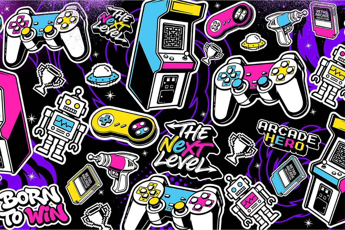 5 Game Background In Graffiti Style, a Background Graphic by MEAS7 Artwork (Photo 2 of 5)