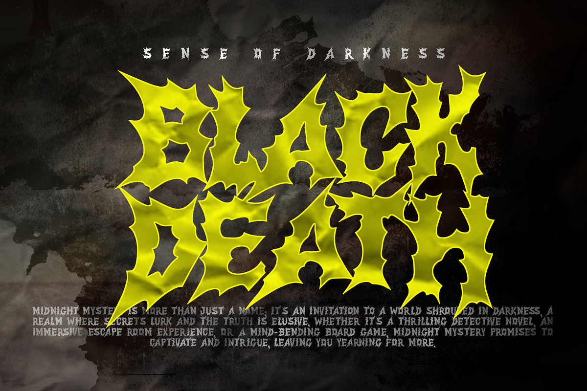 Illusion Seeker Metal Blackletter, a Blackletter Font by dansdesign (Photo 7 of 12)
